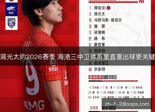 蒋光太的2026赛季 海港三中卫体系里直塞出球更关键